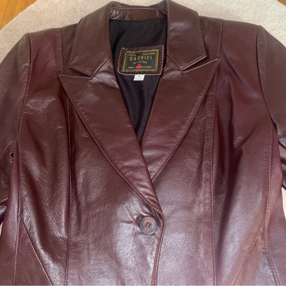 Gabriel Collection Genuine Leather Purple-Brown Jacket. Thinsulated Lining. - Picture 9 of 13
